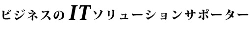 ビジネスのITソリューションサポーター